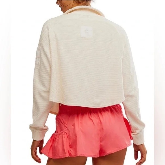 Free People FP Movement So Fly Ribbed Henley Layer Top Medium - Picture 1 of 8